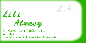 lili almasy business card